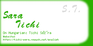 sara tichi business card